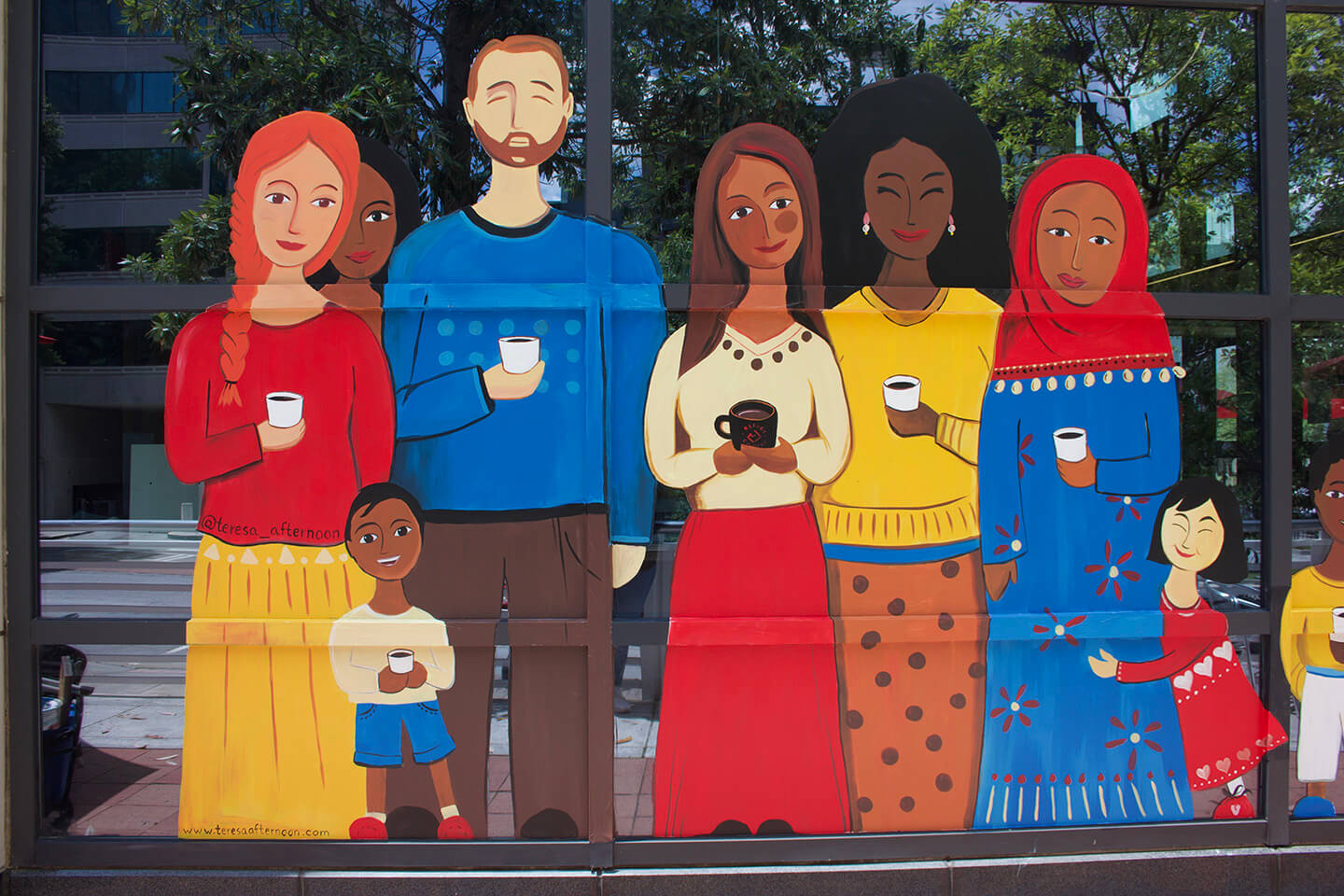 The Woodruff Arts Center Announces New Window Mural at Refuge Coffee Midtown